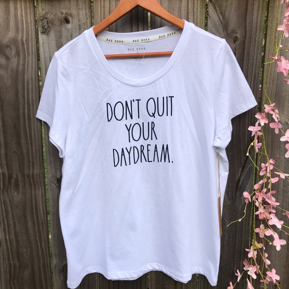 Rae Dunn woman t-shirt white size XL